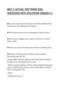 MDC 3 ACTUAL TEST PAPER 2026 &NewLine;QUESTIONS WITH SOLUTIONS GRADED A&plus; 