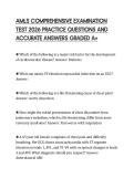 AMLS COMPREHENSIVE EXAMINATION&NewLine;TEST 2026 PRACTICE QUESTIONS AND&NewLine;ACCURATE ANSWERS GRADED A&plus;&NewLine;