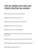 ANAT 260 TRAINING STUDY SHEET 2026&NewLine;UPDATED QUESTIONS AND ANSWERS&NewLine;