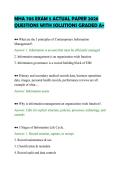 MHA 705 EXAM 5 ACTUAL PAPER 2026 &NewLine;QUESTIONS WITH SOLUTIONS GRADED A&plus;