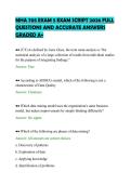 MHA 705 EXAM 5 EXAM SCRIPT 2026 FULL &NewLine;QUESTIONS AND ACCURATE ANSWERS &NewLine;GRADED A&plus;