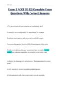 Exam 2 ACCT 5312&vert; Complete Exam&NewLine;Questions With Correct Answers 