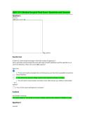 NUR 1211 Medical Surgical Final Exam- Questions and Answers 2026