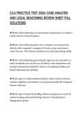 CLA PRACTICE TEST 2026 CASE ANALYSIS&NewLine;AND LEGAL REASONING REVIEW SHEET FULL&NewLine;SOLUTIONS&NewLine;