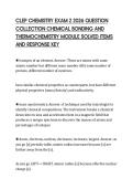 CLEP CHEMISTRY EXAM 2 2026 QUESTION&NewLine;COLLECTION CHEMICAL BONDING AND&NewLine;THERMOCHEMISTRY MODULE SOLVED ITEMS&NewLine;AND RESPONSE KEY