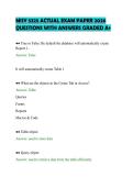 MISY 5325 ACTUAL EXAM PAPER 2026 &NewLine;QUESTIONS WITH ANSWERS GRADED A&plus;