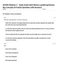 ACAMS Webinar 5 &ndash; Study Guide &lpar;Anti-Money Laundering Review&comma; Key Concepts & Practice Questions with Answers&rpar;