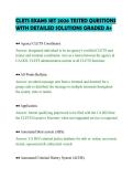 CLETS EXAMS SET 2026 TESTED QUESTIONS&NewLine;WITH DETAILED SOLUTIONS GRADED A&plus;