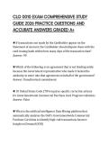 CLG 0010 EXAM COMPREHENSIVE STUDY&NewLine;GUIDE 2026 PRACTICE QUESTIONS AND&NewLine;ACCURATE ANSWERS GRADED A&plus;