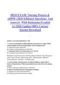 HESI EXAM&colon; Nursing Process & &NewLine;ADPIE &lpar;2026 Edition&rpar;&vert;&vert; Questions  And &NewLine;Answers  With Rationales&sol;Graded &NewLine;A&plus;&sol;2026 Update&sol;100&percnt; Correct &NewLine;&sol;Instant Download