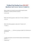 Welding Print Reading Exam 2026-2027 Questions And Correct Answers Graded A&plus;