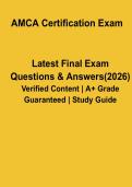AMCA Certification Exam &ndash; Study Guide & Practice Questions PDF