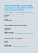 NCCER HAND TOOLS EXAM LATEST 2026 UPDATE &NewLine;100 QUESTIONS AND DETAILED VERIFIED ANSWERS &NewLine;FROM ACTUAL EXAMS TEST GRADE A&plus;