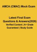 AMCA &lpar;CMAC&rpar; Mock Exam &ndash; Practice Questions & Answers Study Guide PDF