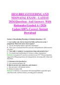 HESI BREASTFEEDING AND &NewLine;NEONATAL EXAM &ndash; LATEST &NewLine;2026&vert;&vert;Questions  And Answers  With &NewLine;Rationales&sol;Graded A&plus;&sol;2026 &NewLine;Update&sol;100&percnt; Correct &sol;Instant &NewLine;Download