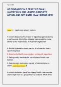ATI FUNDAMENTALS PRACTICE EXAM &vert; &NewLine;&lbrace;LATEST 2026&sol; 2027 UPDATE&rcub; COMPLETE &NewLine;ACTUAL AND AUTHENTIC EXAM &vert; BRAND NEW&excl; 