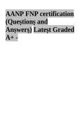 AANP FNP Certification Exam Questions and Answers &vert; Family Nurse Practitioner Study Guide &vert; Complete Practice Test with Verified Solutions