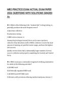 MRO PRACTICE EXAM ACTUAL EXAM PAPER &NewLine;2026 QUESTIONS WITH SOLUTIONS GRADED &NewLine;A&plus;