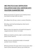 MRO PRACTICE EXAM CERTIFICATION &NewLine;EVALUATION EXAMS 2026 QUESTIONS WITH &NewLine;SOLUTIONS GUARANTEED PASS 