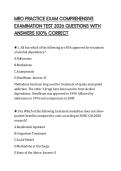MRO PRACTICE EXAM COMPREHENSIVE &NewLine;EXAMINATION TEST 2026 QUESTIONS WITH &NewLine;ANSWERS 100&percnt; CORRECT