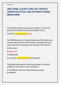 CMIT EXAM &vert; &lbrace;LATEST 2026&sol; 2027 UPDATE&rcub; &NewLine;COMPLETE ACTUAL AND AUTHENTIC EXAM &vert; &NewLine;BRAND NEW&excl;