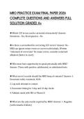 MRO PRACTICE EXAM FINAL PAPER 2026 &NewLine;COMPLETE QUESTIONS AND ANSWERS FULL &NewLine;SOLUTION GRADED A&plus; 