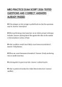 MRO PRACTICE EXAM SCRIPT 2026 TESTED &NewLine;QUESTIONS AND CORRECT ANSWERS &NewLine;ALREADY PASSED 