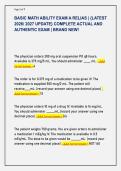 BASIC MATH ABILITY EXAM A RELIAS &vert; &lbrace;LATEST &NewLine;2026&sol; 2027 UPDATE&rcub; COMPLETE ACTUAL AND &NewLine;AUTHENTIC EXAM &vert; BRAND NEW&excl;