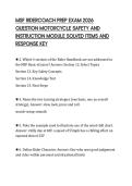 MSF RIDERCOACH PREP EXAM 2026 &NewLine;QUESTION MOTORCYCLE SAFETY AND &NewLine;INSTRUCTION MODULE SOLVED ITEMS AND &NewLine;RESPONSE KEY 