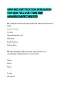 APEX EKG CERTIFICATION EVALUATION&NewLine;TEST 2026 FULL QUESTIONS AND&NewLine;ANSWERS EXPERT VERIFIED&NewLine;