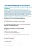 Child Development Associate &lpar;CDA&rpar; Exam Questions &NewLine;and Correct Answers 2025&sol;2026 Complete Study Guide