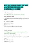 APEX EKG COMPREHENSIVE TEST BANK&NewLine;2026 VERIFIED QUESTIONS AND&NewLine;SOLUTIONS 100&percnt; CORRECT