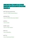APEX EKG FINAL PAPER 2026 TESTED&NewLine;QUESTIONS WITH ACCURATE SOLUTIONS&NewLine;GRADED A&plus;