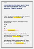 ARGUS CERTIFICATION EXAM &vert; &lbrace;LATEST 2026&sol; &NewLine;2027 UPDATE&rcub; COMPLETE ACTUAL AND &NewLine;AUTHENTIC EXAM &vert; BRAND NEW&excl; 