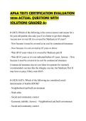 APhA TESTS CERTIFICATION EVALUATION&NewLine;2026 ACTUAL QUESTIONS WITH&NewLine;SOLUTIONS GRADED A&plus;