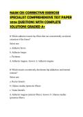 NASM CES COMPREHENSIVE EVALUATION&NewLine;PAPER 2026 SOLUTIONS GRADED A&plus;