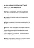 APHON ACTUAL PAPER 2026 QUESTIONS&NewLine;WITH SOLUTIONS GRADED A&plus;