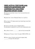 CMFO ACTUAL TEST BANK 2026&NewLine;COMPLETE QUESTIONS AND&NewLine;ANSWERS FULL SOLUTION&NewLine;PRACTICE STUDY GUIDE