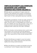 CMFO EXAM SCRIPT 2026 COMPLETE&NewLine;QUESTIONS AND ANSWERS&NewLine;VERIFIED SOLUTIONS GRADED A&plus;&NewLine;