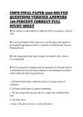 CMFO FINAL PAPER 2026 SOLVED&NewLine;QUESTIONS VERIFIED ANSWERS&NewLine;100 PERCENT CORRECT FULL&NewLine;STUDY SHEET&NewLine;