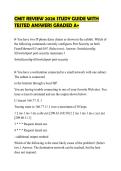 CMIT REVIEW 2026 STUDY GUIDE WITH&NewLine;TESTED ANSWERS GRADED A&plus;&NewLine;