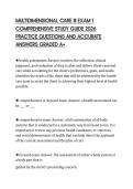 MULTIDIMENSIONAL CARE III EXAM 1 &NewLine;COMPREHENSIVE STUDY GUIDE 2026 &NewLine;PRACTICE QUESTIONS AND ACCURATE &NewLine;ANSWERS GRADED A&plus; 