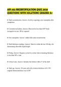 API 653 RECERTIFICATION QUIZ 2026&NewLine;QUESTIONS WITH SOLUTIONS GRADED A&plus;