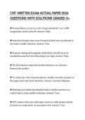 CNT WRITTEN EXAM ACTUAL PAPER 2026&NewLine;QUESTIONS WITH SOLUTIONS GRADED A&plus;