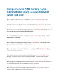 Comprehensive NAB Nursing Home &NewLine;Administrator Exam Review 2026&sol;2027 &NewLine;latest test exam