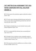 CNT WRITTEN EXAM ASSESSMENT TEST 2026&NewLine;TESTED QUESTIONS WITH FULL SOLUTION&NewLine;GRADED A&plus;