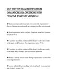 CNT WRITTEN EXAM CERTIFICATION&NewLine;EVALUATION 2026 QUESTIONS WITH&NewLine;PRACTICE SOLUTION GRADED A&plus;