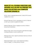 NASM CPT ALL POSSIBLE QUESTIONS AND&NewLine;ANSWERS 2022 SOLVED 100 PERCENT&NewLine;ACTUAL EXAMINATION PAPER 2026&NewLine;QUESTIONS WITH ANSWERS GRADED A