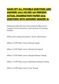 NASM CPT ALL POSSIBLE QUESTIONS AND&NewLine;ANSWERS 2022 SOLVED 100 PERCENT TEST&NewLine;BANK COLLECTION 2026 COMPLETE&NewLine;SOLUTIONS GRADED A&plus;