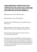 NAMS MENOPAUSE CERTIFICATION EXAM &NewLine;CERTIFICATION EVALUATION 2026 QUESTIONS &NewLine;WITH PRACTICE SOLUTION GRADED A&plus; 